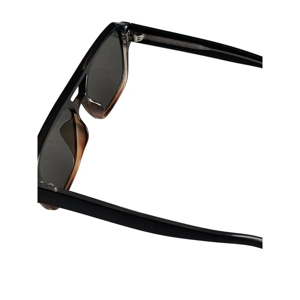 Unbranded Black and Brown Rectangular Sunglasses